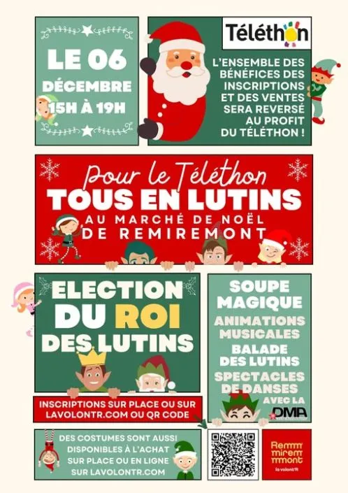 Tous en Lutins à Remiremont – Téléthon