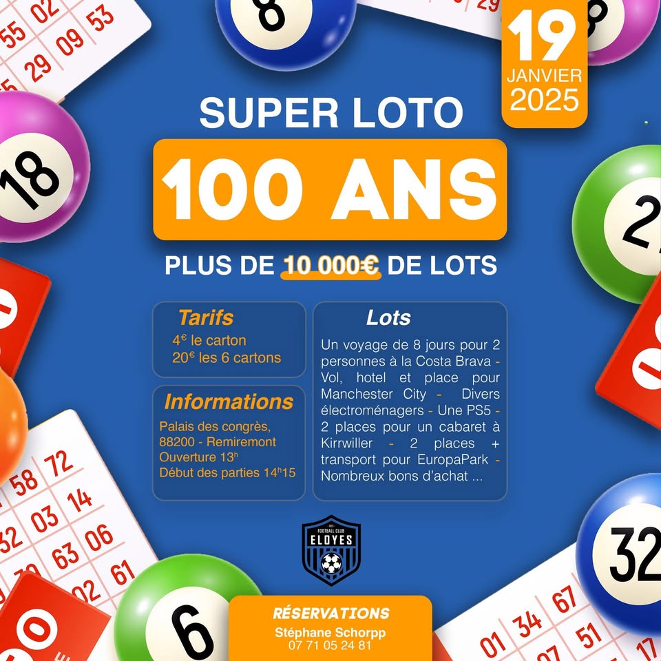 Super loto des 100 ans du FCE à Remiremont