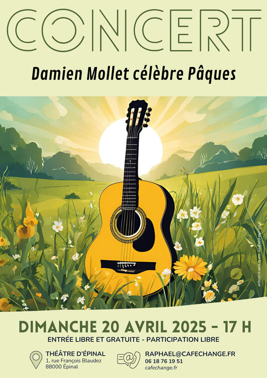 Concert – Damien Mollet célèbre Pâques – Épinal