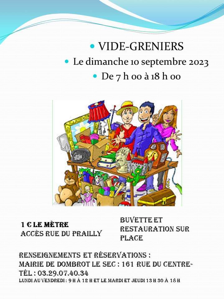 Brocante à Dombrot-le-Sec