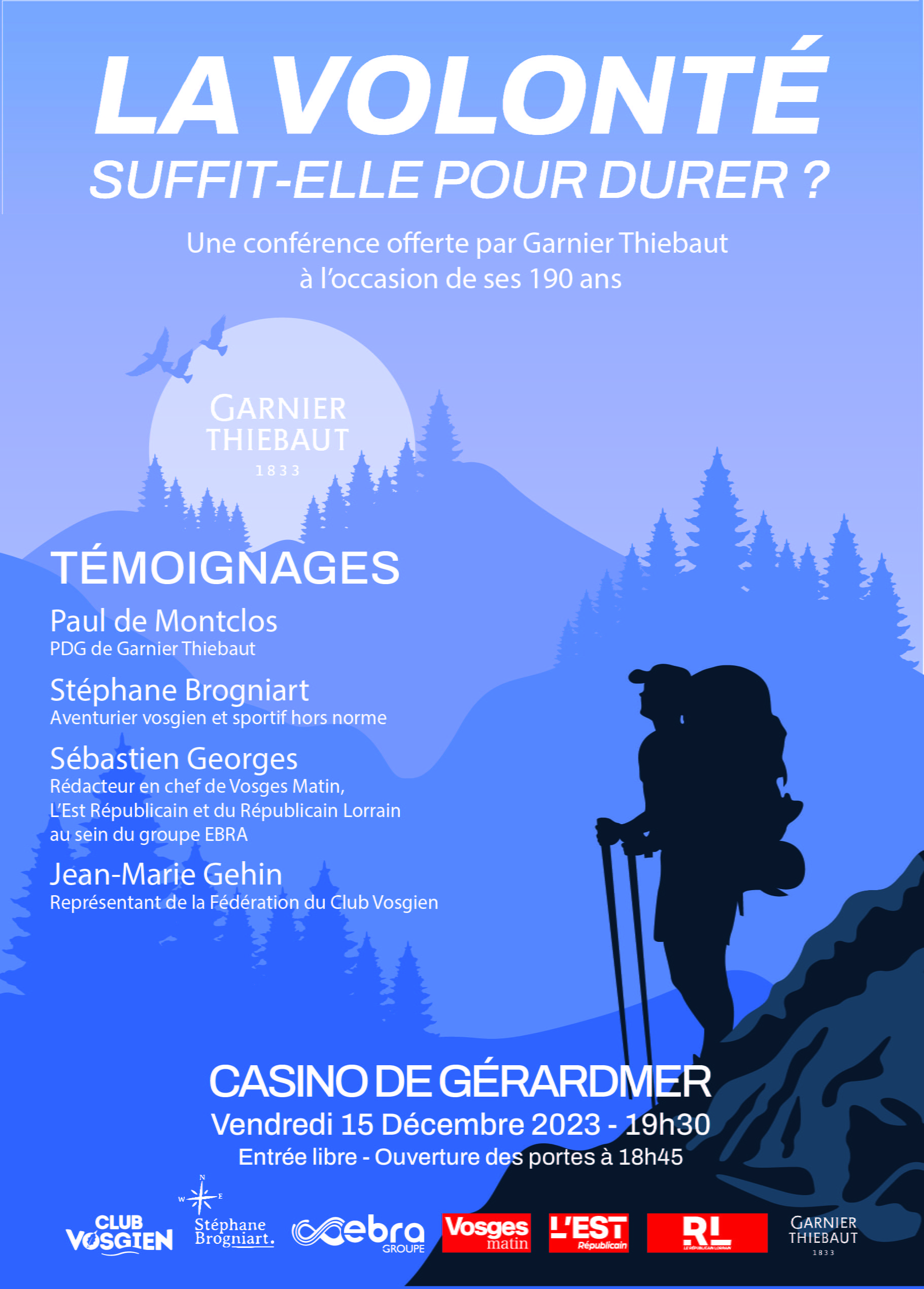 Conférence « la volonté suffit-elle pour durer ? »