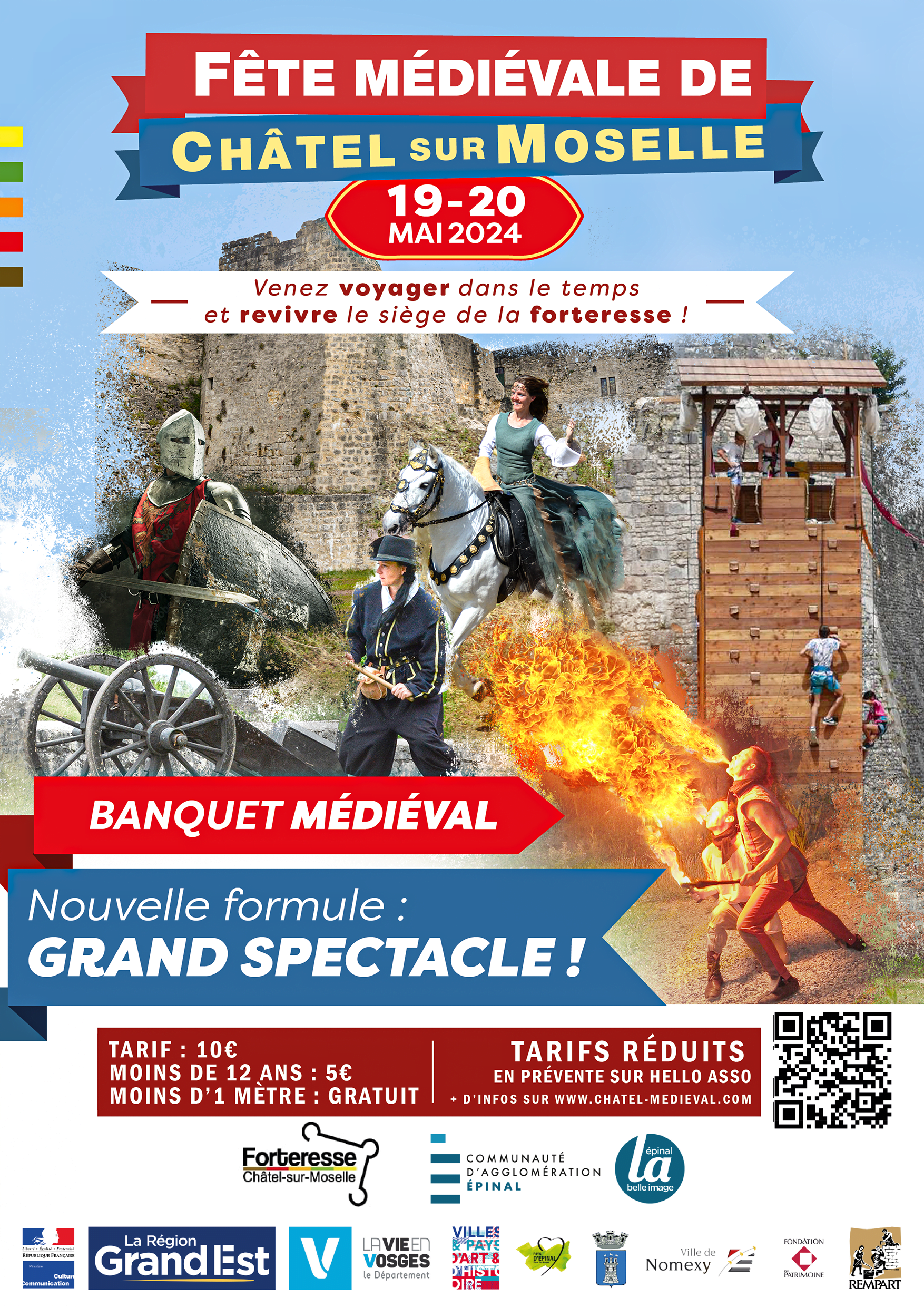 Fête médiévale 2024 à la forteresse de Châtel-sur-Moselle