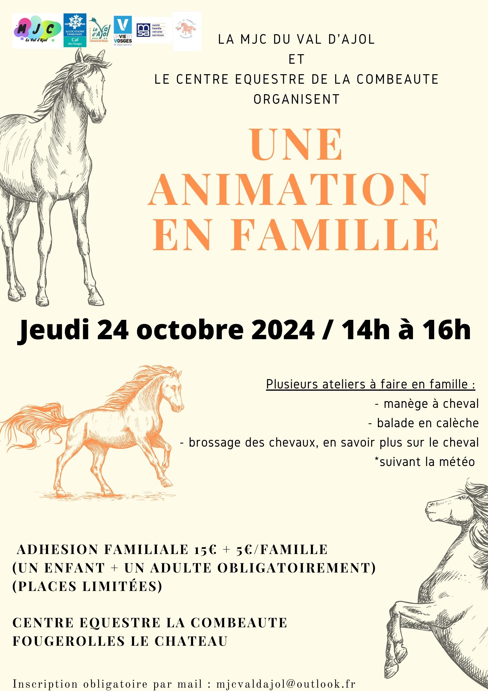 Sortie équitation en famille