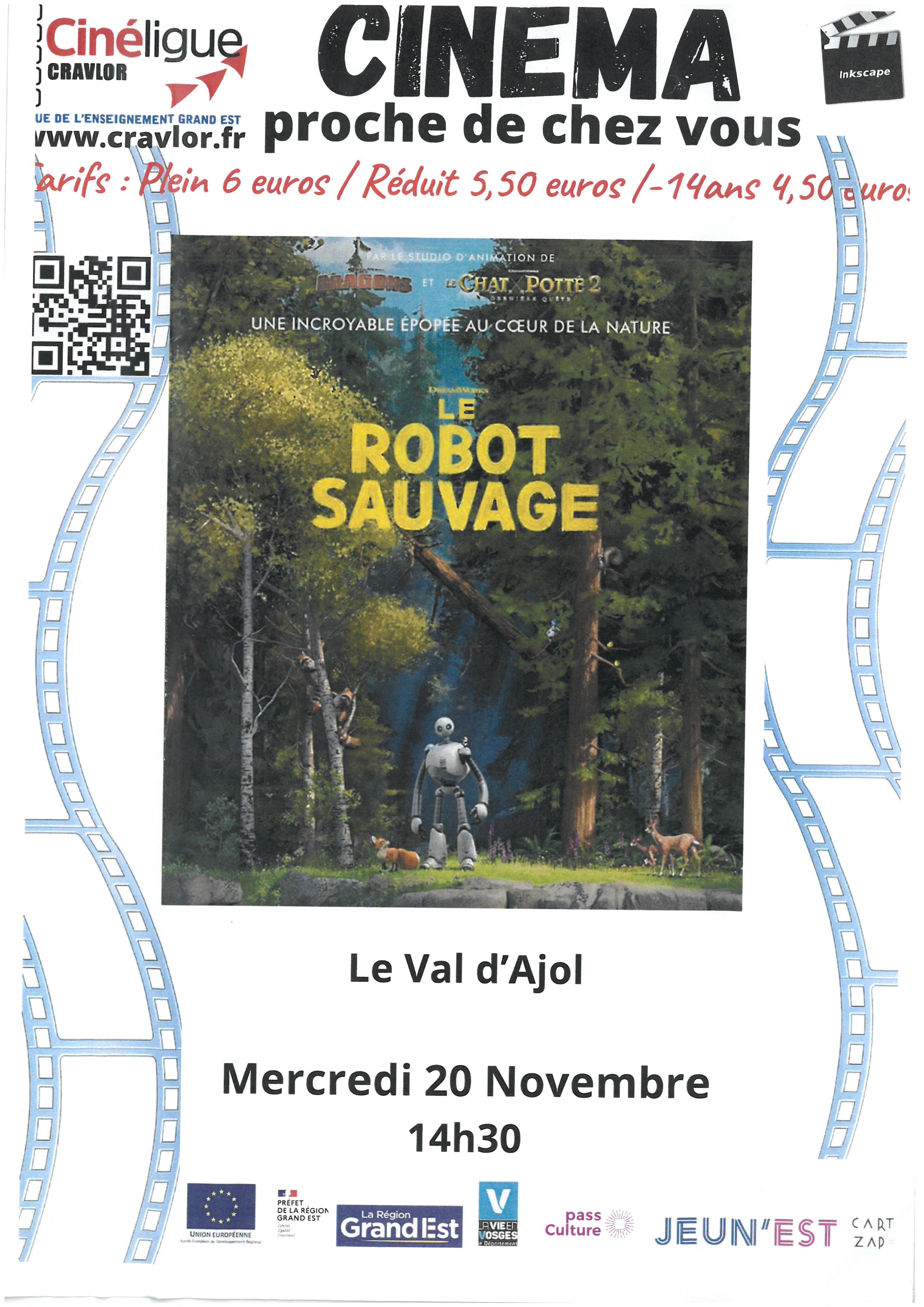 Séance de cinéma le robot sauvage