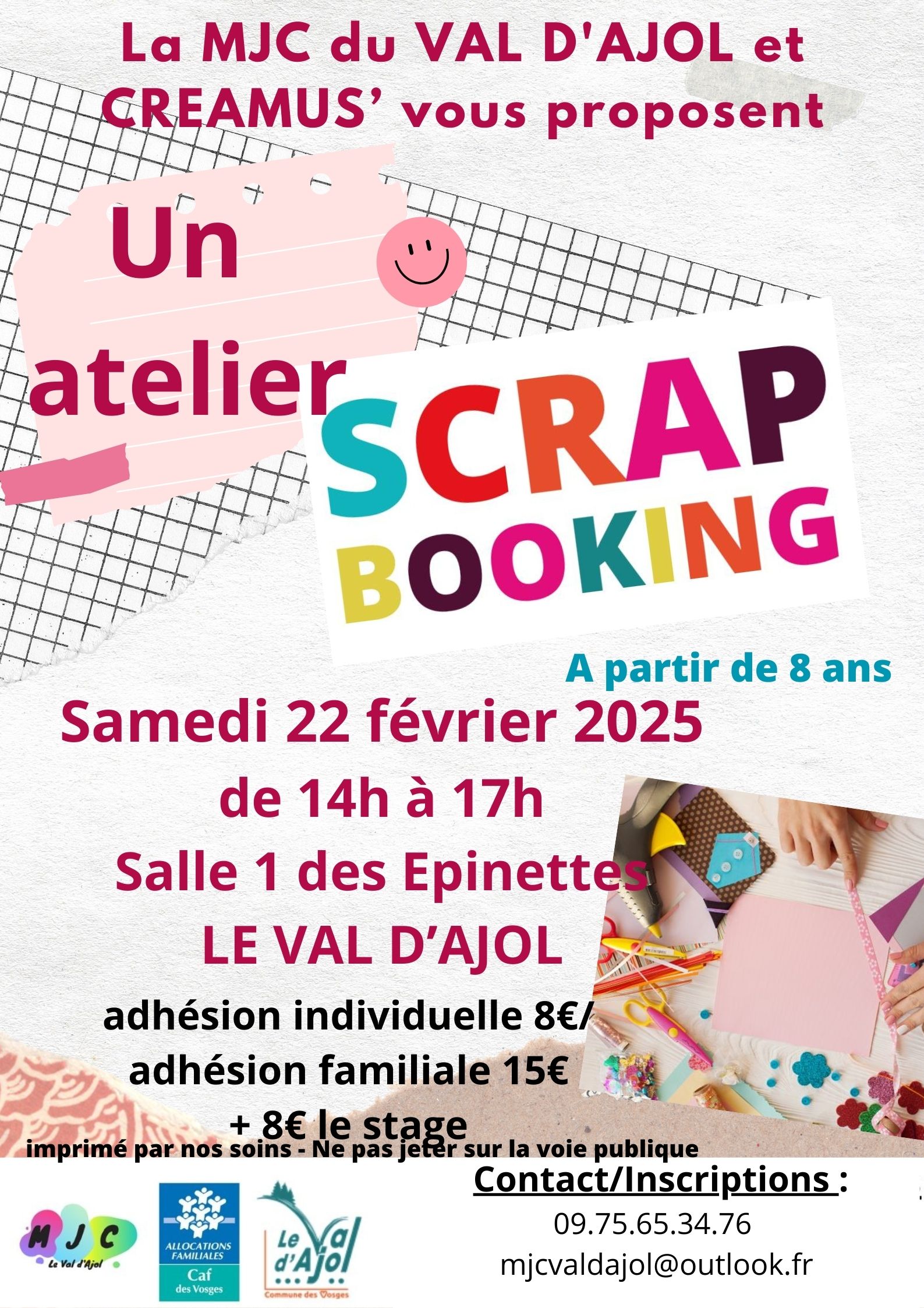 Atelier scrapbooking – Val d&rsquo;Ajol