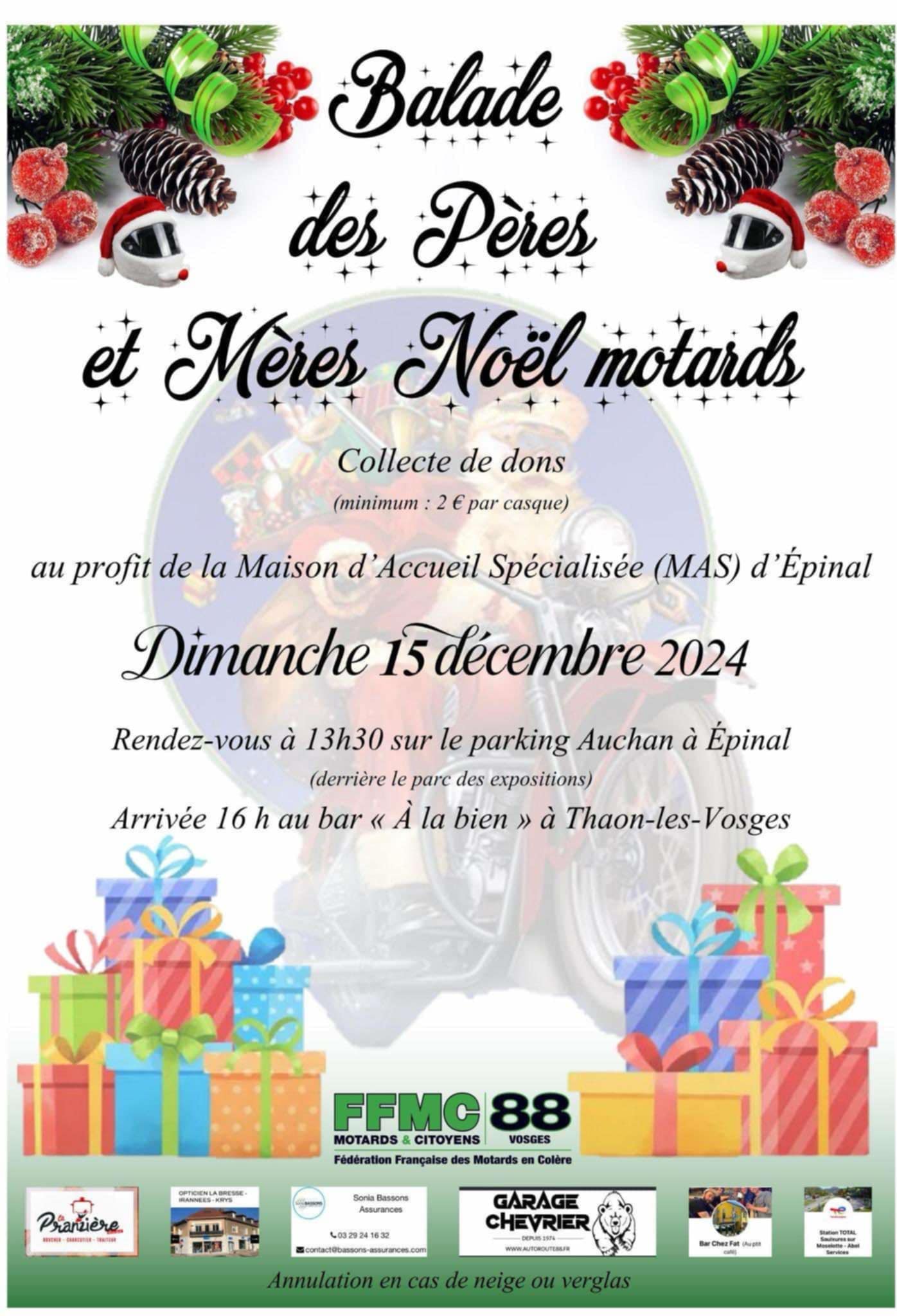 Balade des Pères et Mères Noêl motards