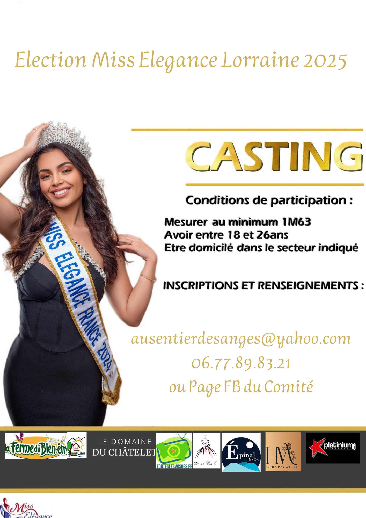Casting Miss Elégance Lorraine 2025