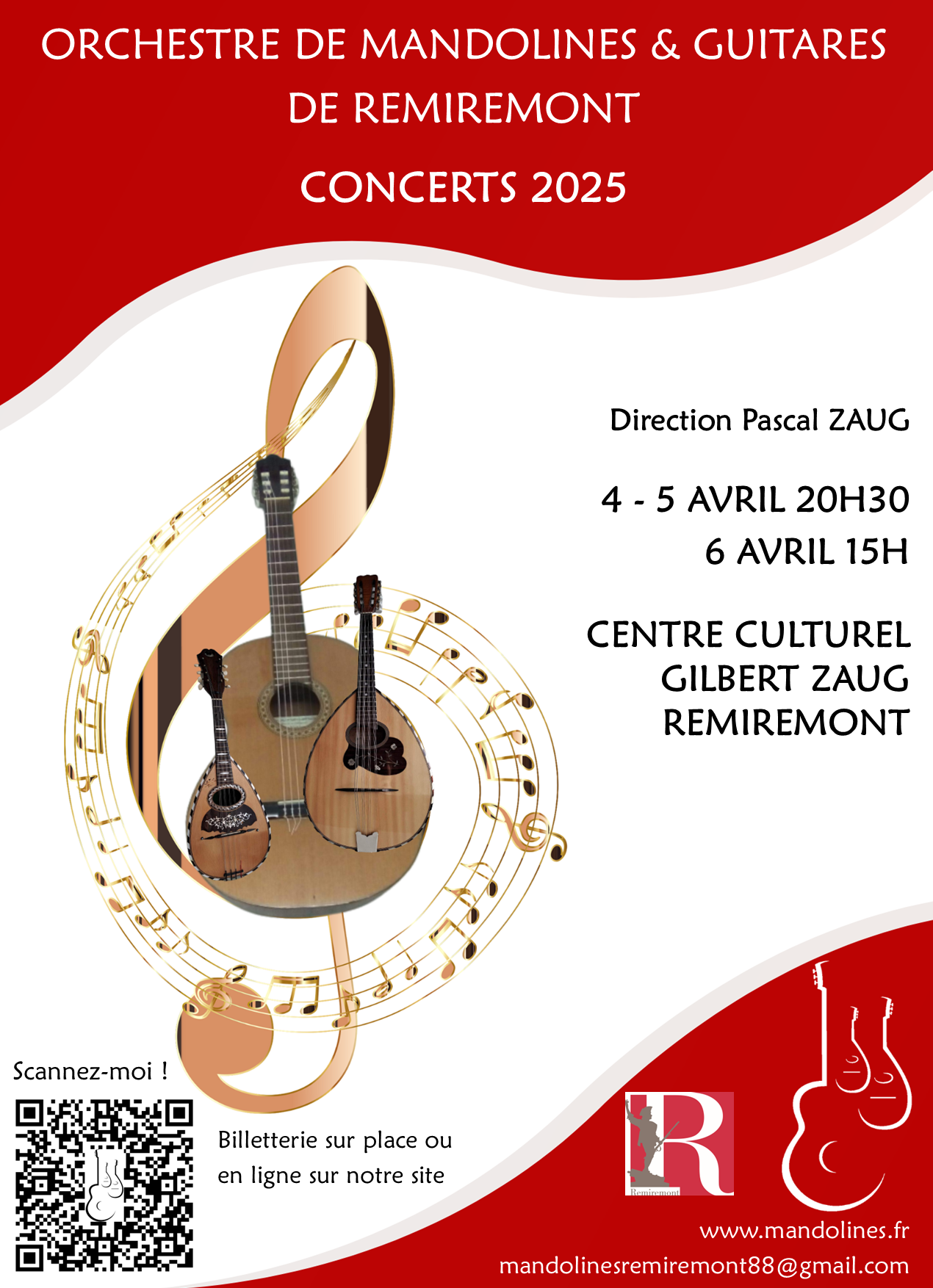 Concerts de l&rsquo;orchestre de mandolines et guitares de Remiremont