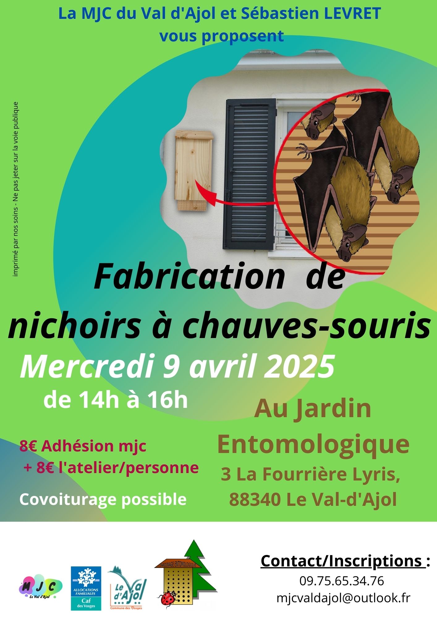 Atelier fabrication de nichoirs pour chauves-souris