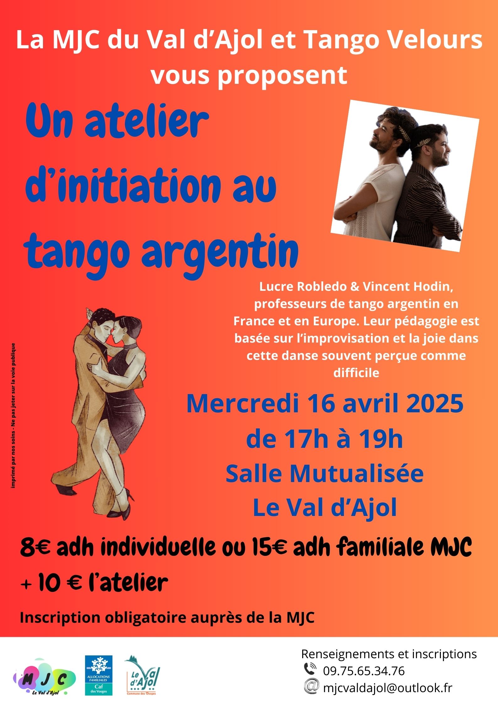 Atelier d&rsquo;initiation au tango argentin