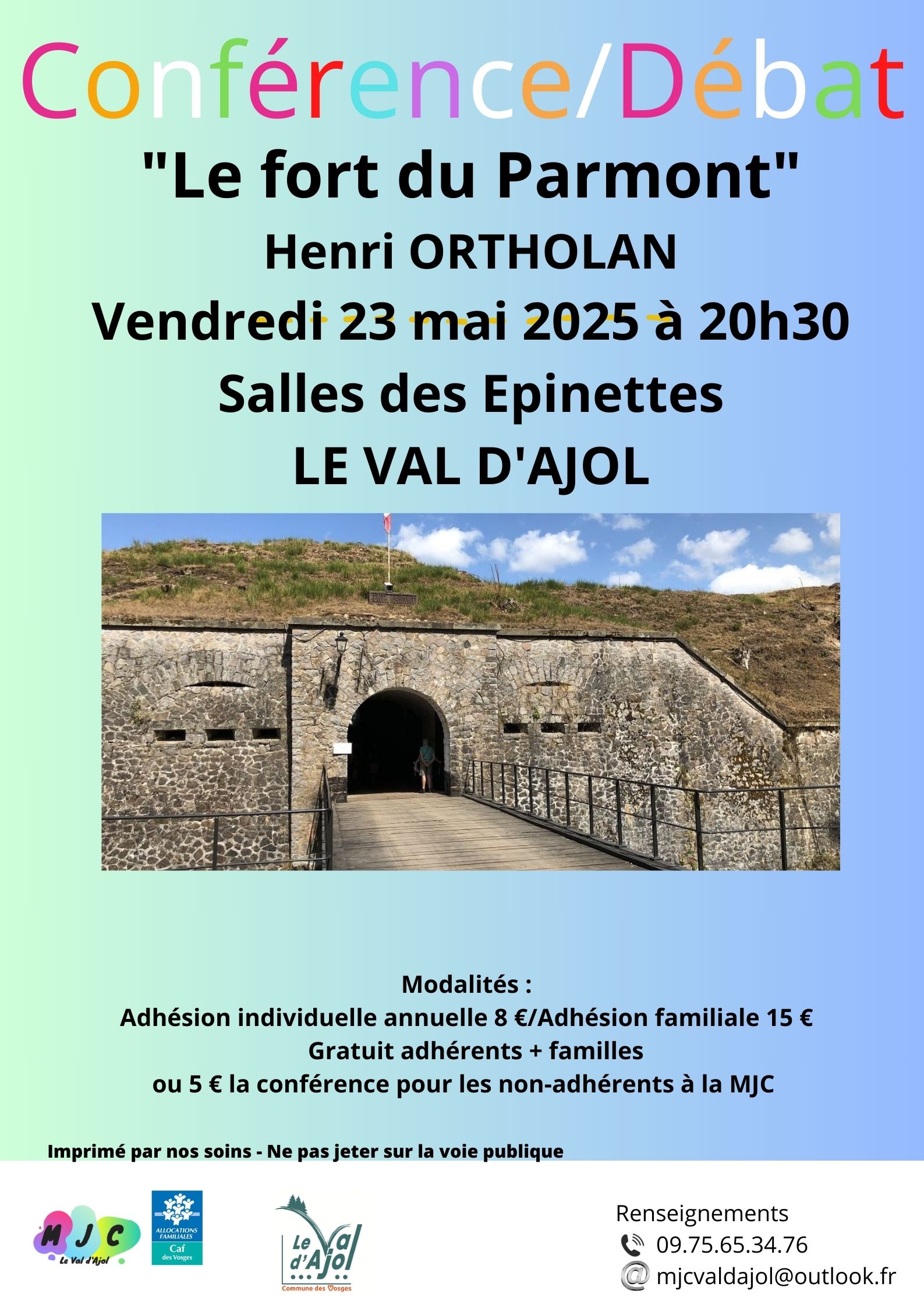 Conférence « Le fort du Parmont »