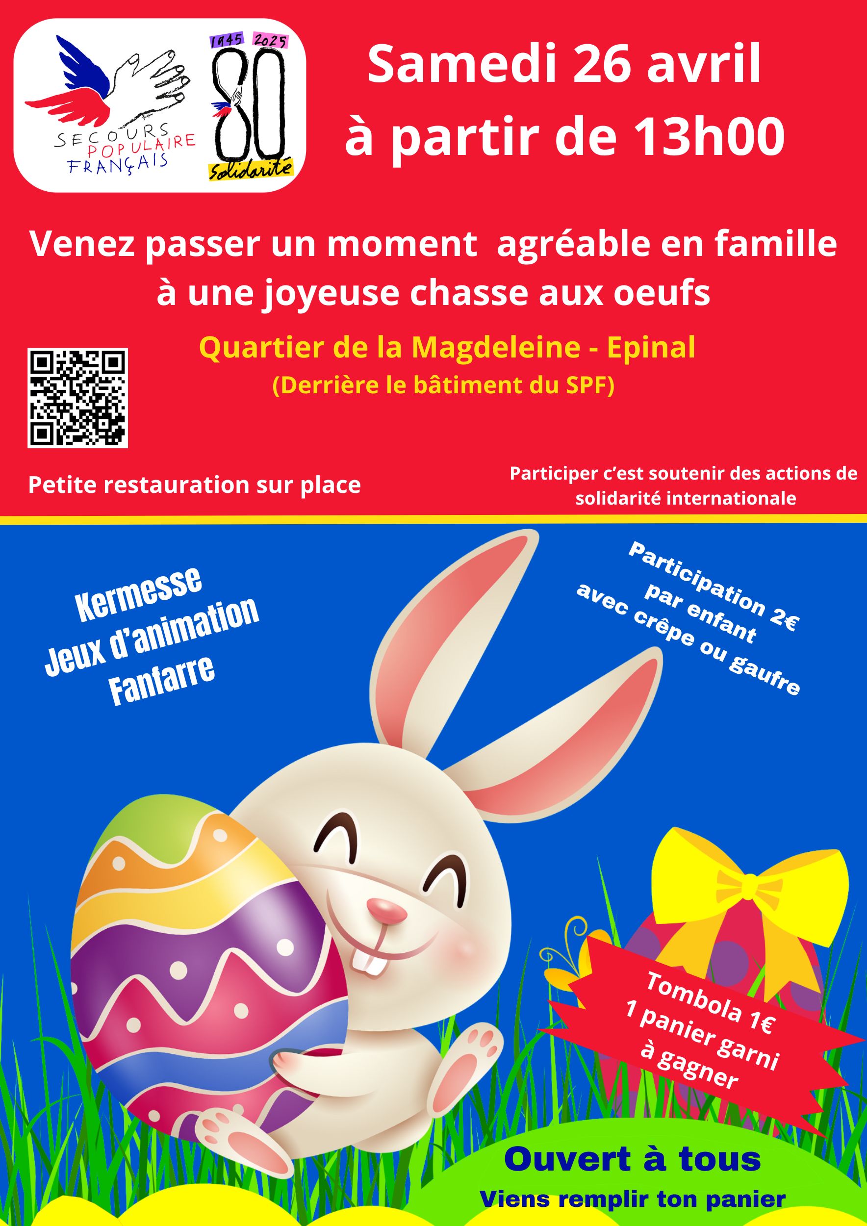 CHASSE AUX OEUFS, Secours populaire français