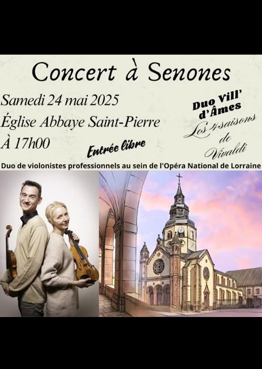Concert Duo de Violons, les 4 saisons de Vivaldi