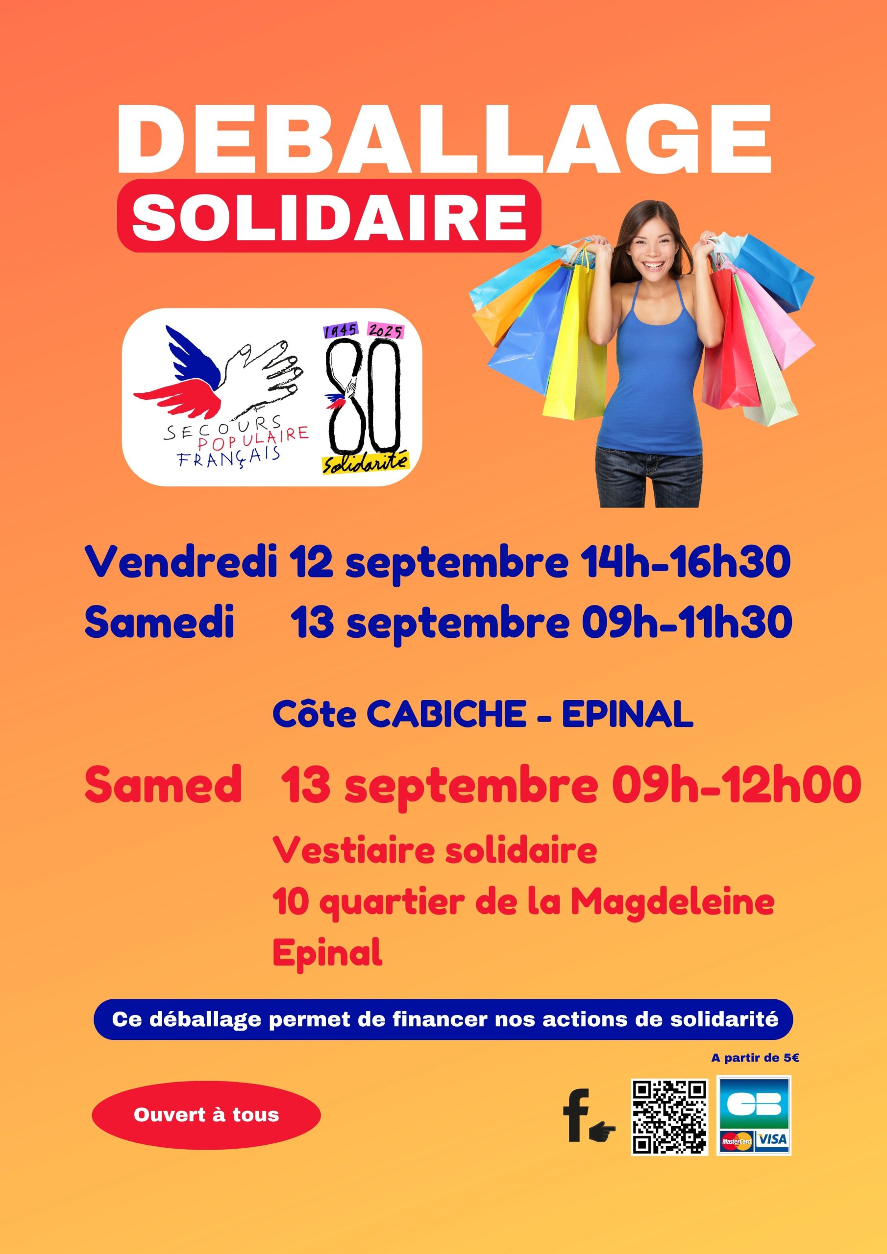 Déballage solidaire septembre 2025