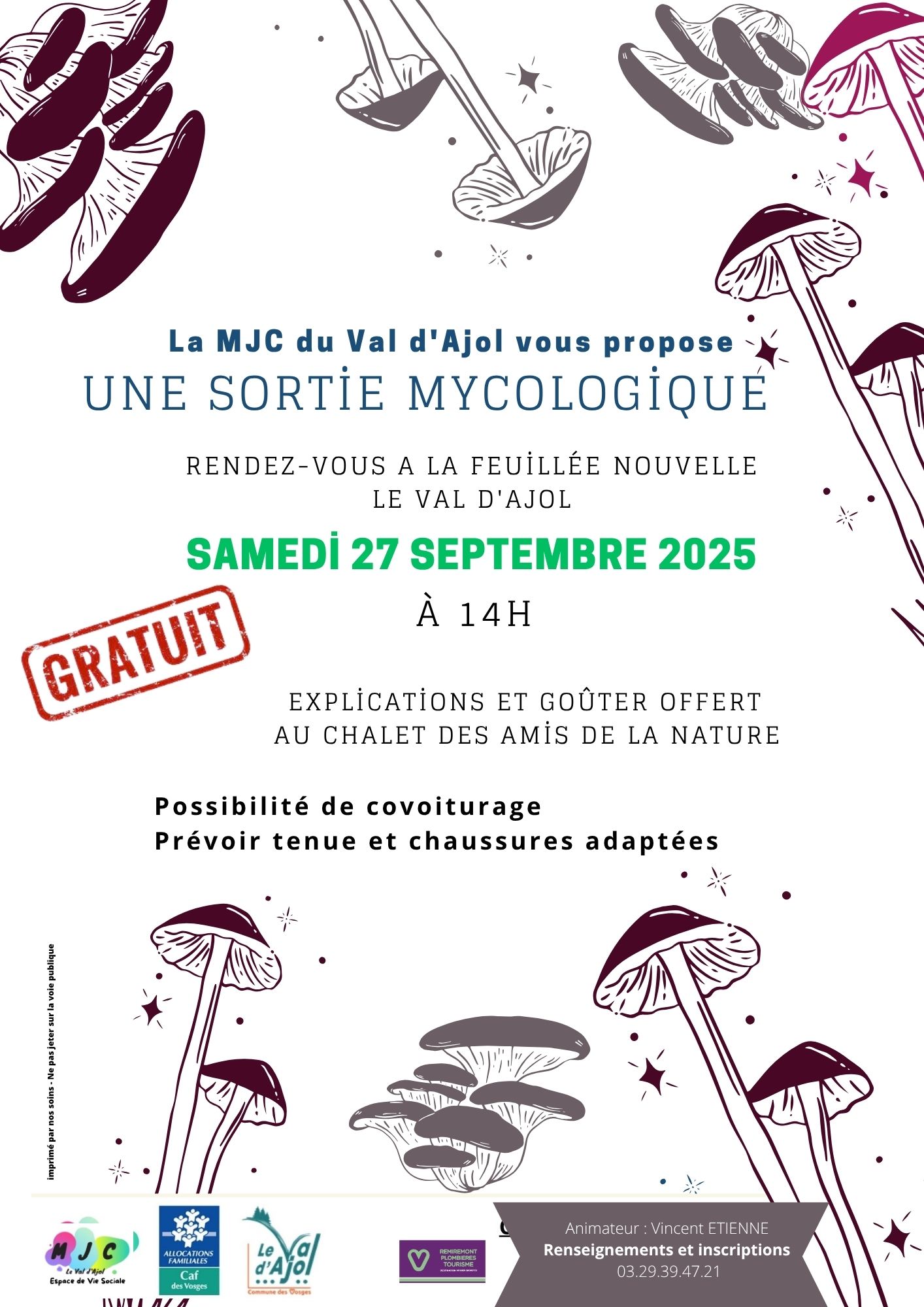 sortie mycologique MJC Val d’Ajol