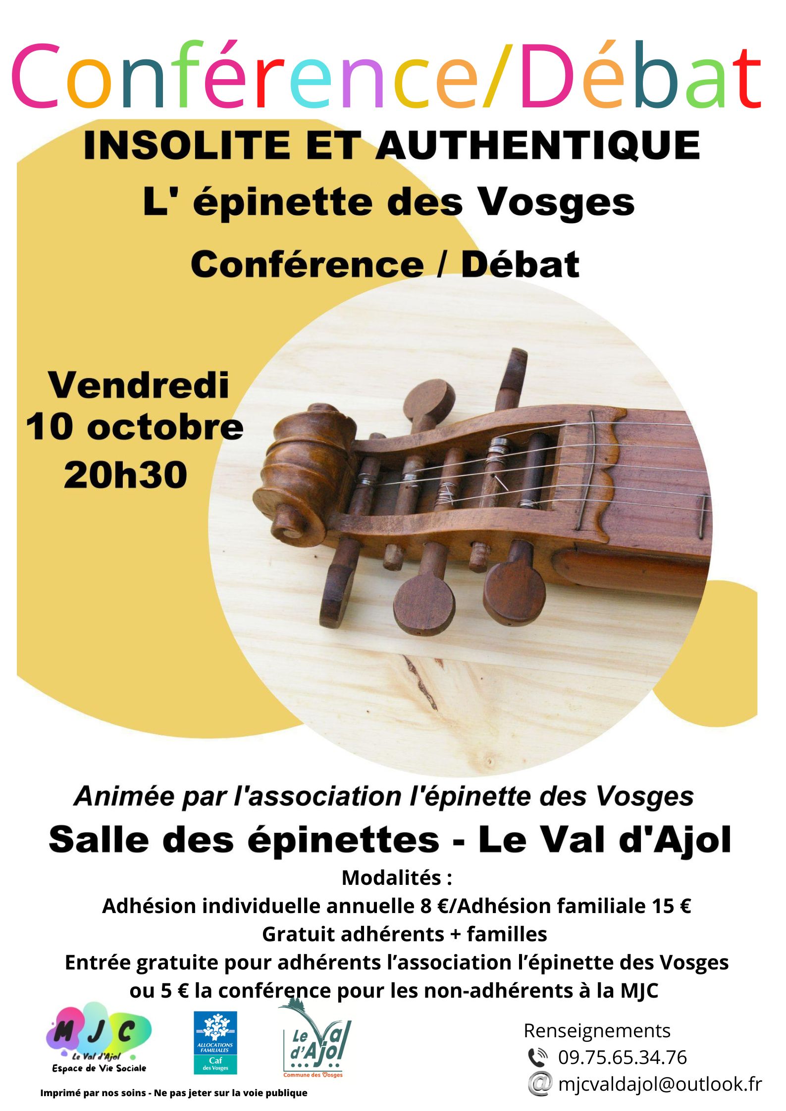 Conférence « Insolite et authentique – l&rsquo;épinette des Vosges »