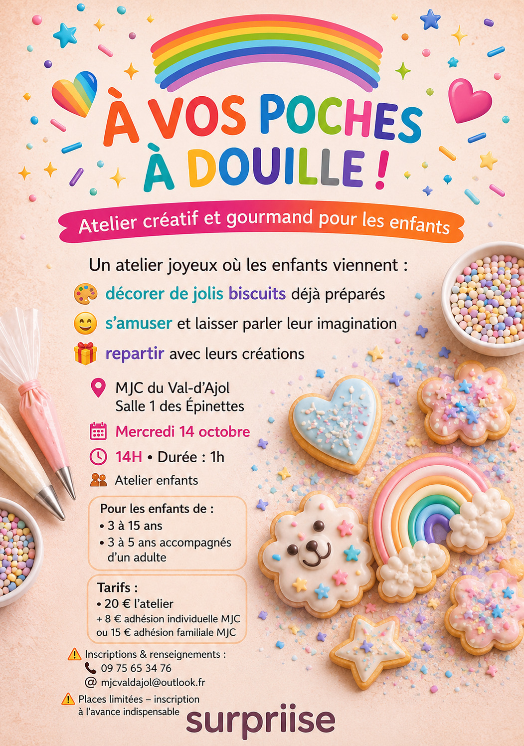 Atelier enfants décoration de biscuits