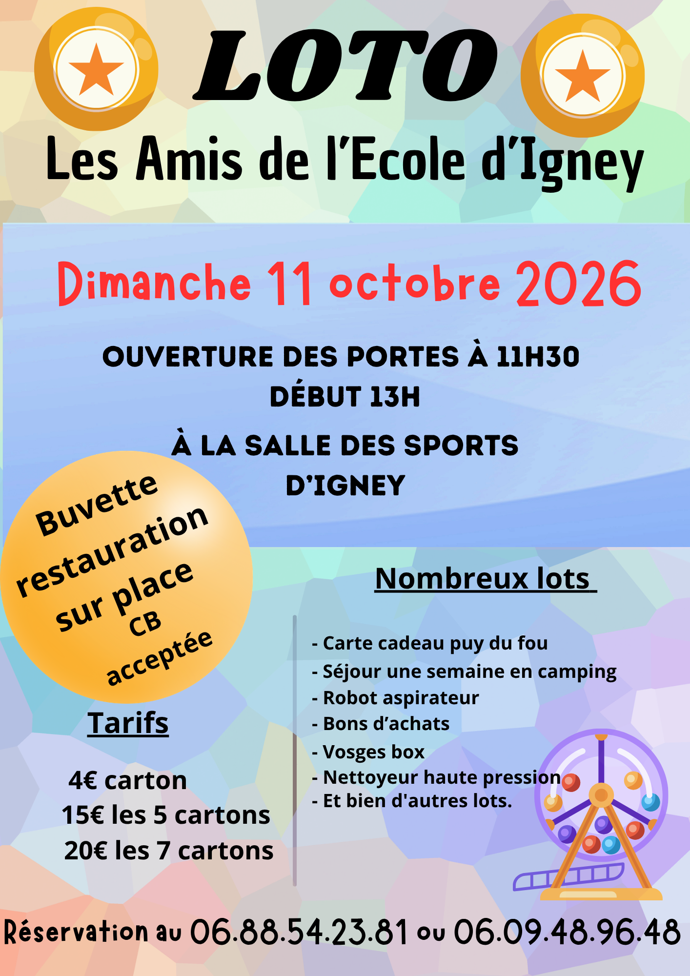 Loto Les Amis de l école Igney